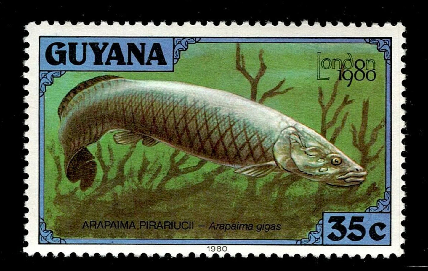SCG124 Guyana Fish Stamps – Arapaima & Lukanani – London Exhibition Issue - 1980