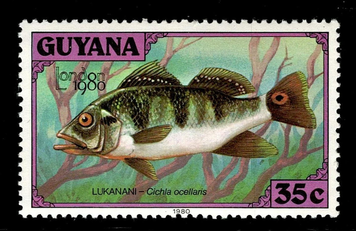 SCG124 Guyana Fish Stamps – Arapaima & Lukanani – London Exhibition Issue - 1980