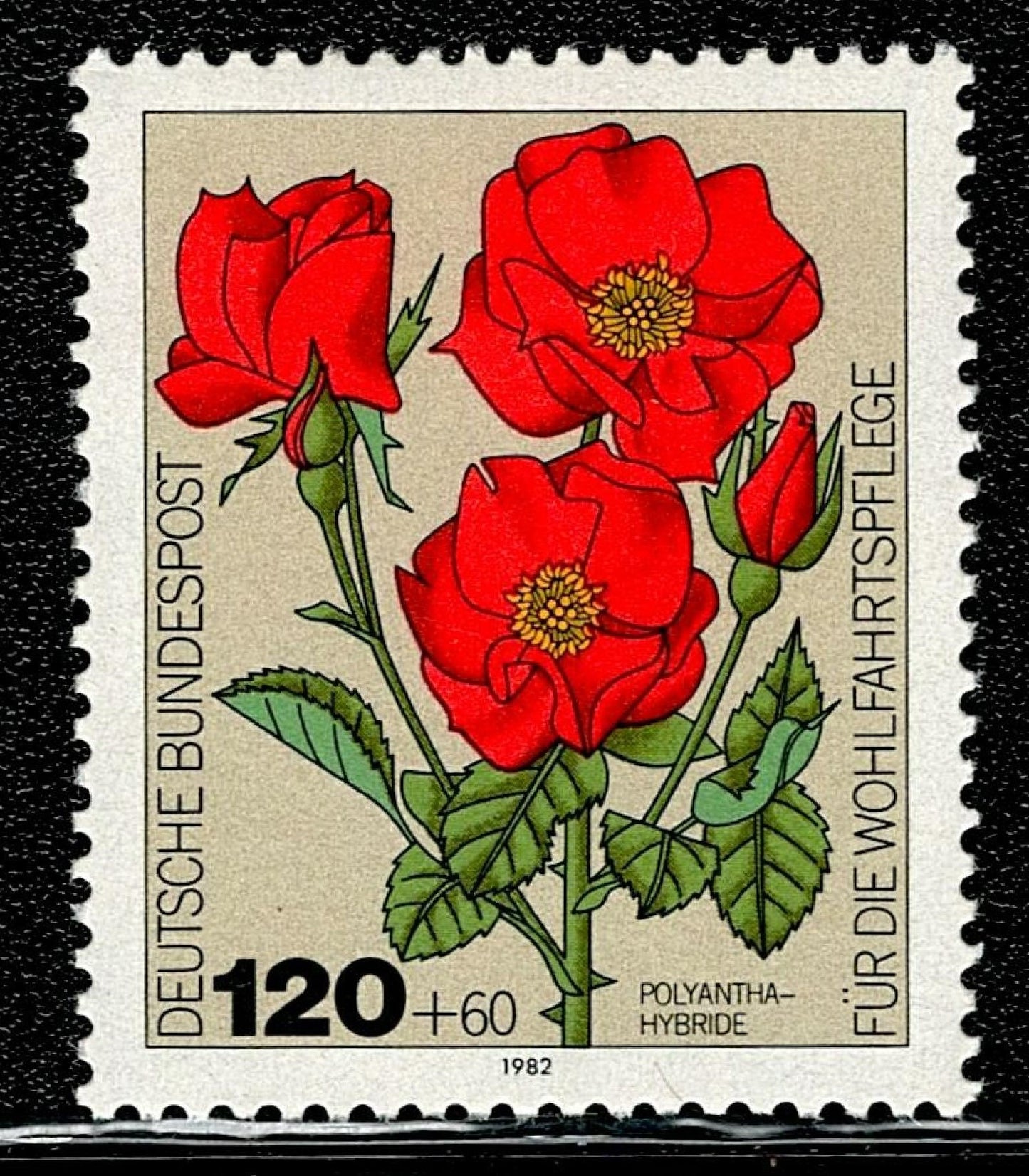 SCG105 Germany Rose Charity Stamp Set – Deutsche Bundespost Floral Series