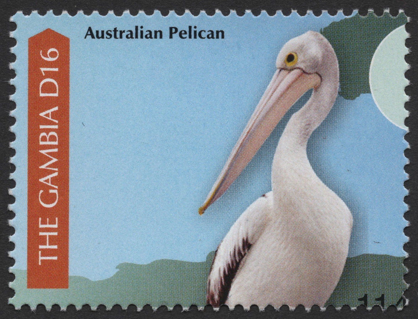 SCG505 - The Gambia D16 Australian Pelican Stamp