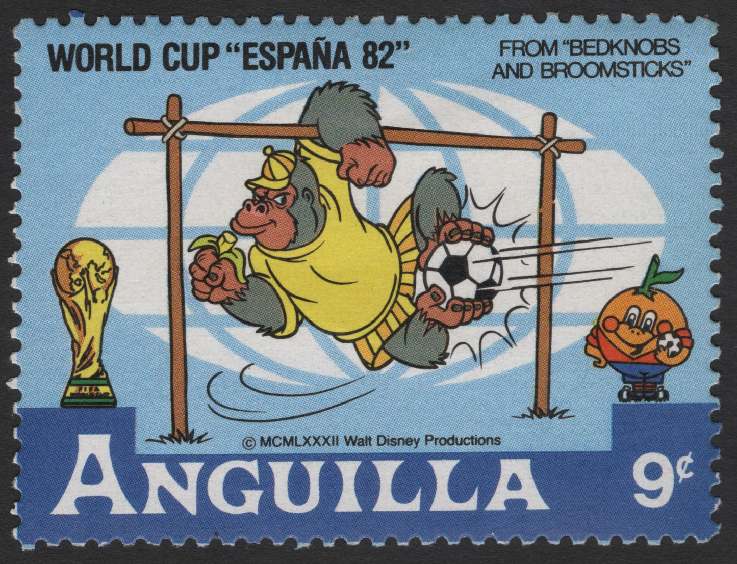 SCG11991 - Anguilla 1982 FIFA World Cup “España 82” – Disney Bedknobs and Broomsticks Football Stamp