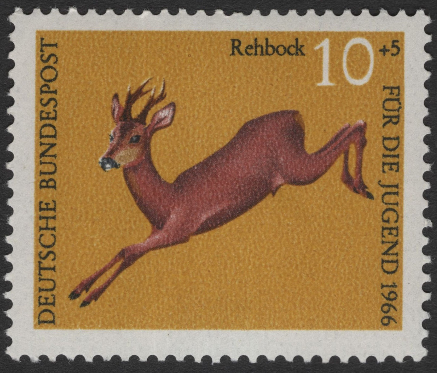 SCG11697 - Germany 1969 Roe Deer (Rehbock) Semi-Postal Stamp – 10+5 Pfennig