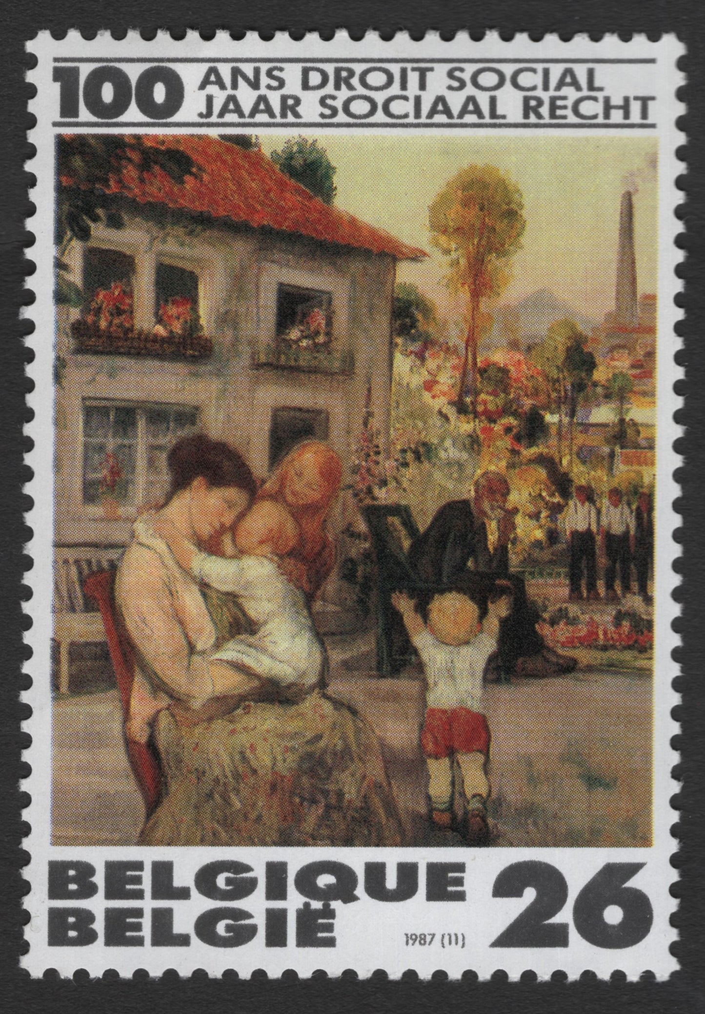 SCG11684 - Belgium 1987 – 100 Years of Social Law Commemorative Stamp