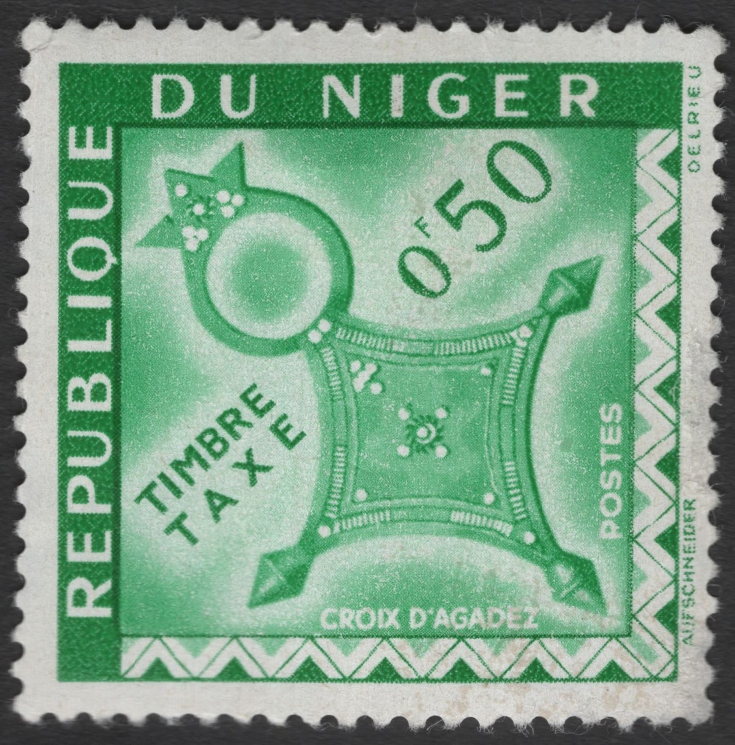 SCG11965 - Niger 50F “Croix d’Agadez” Tuareg Cross Tax Stamp