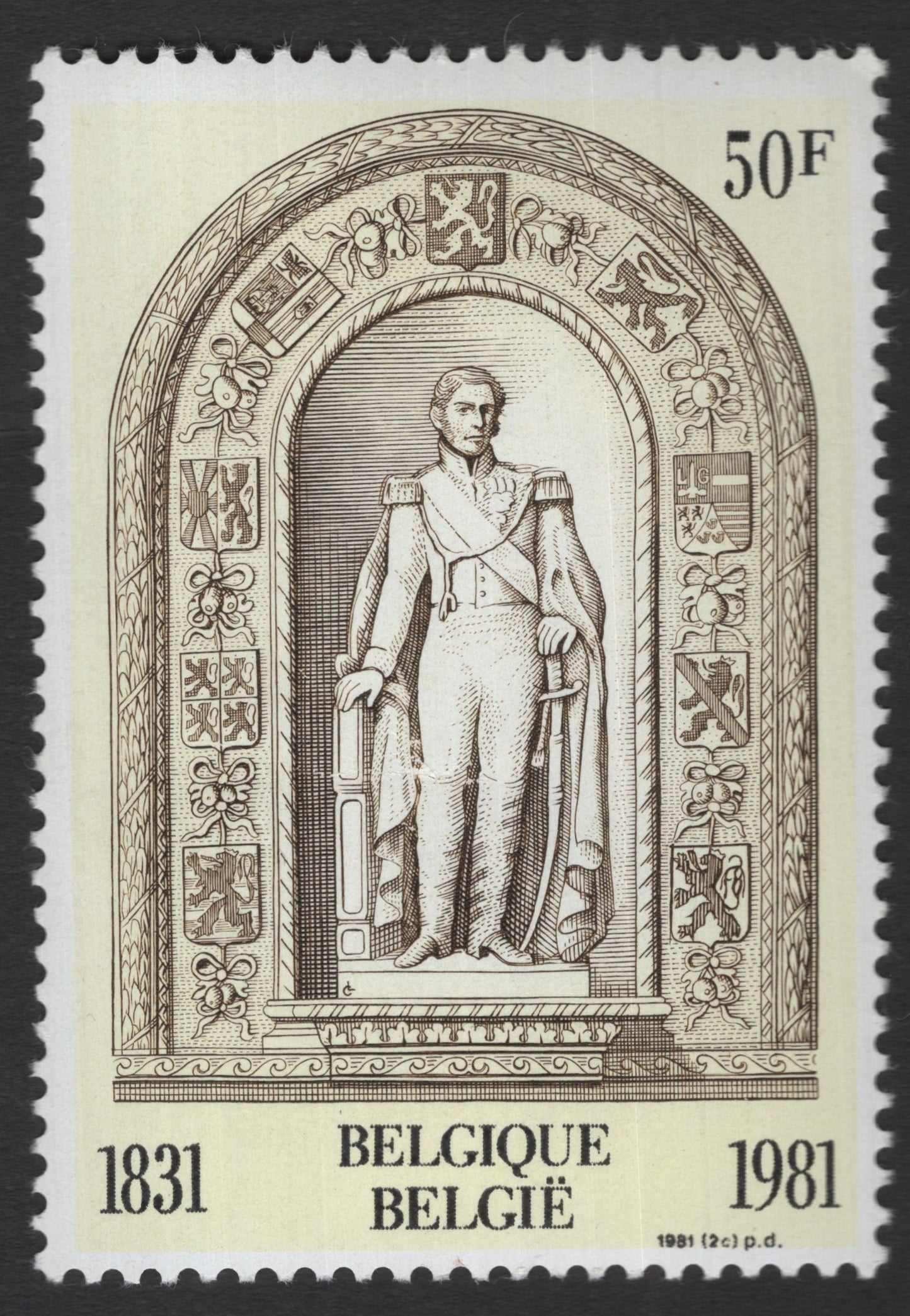 SCG11685 - Belgium 1981 King Leopold I Statue – 150th Anniversary of Belgian Independence