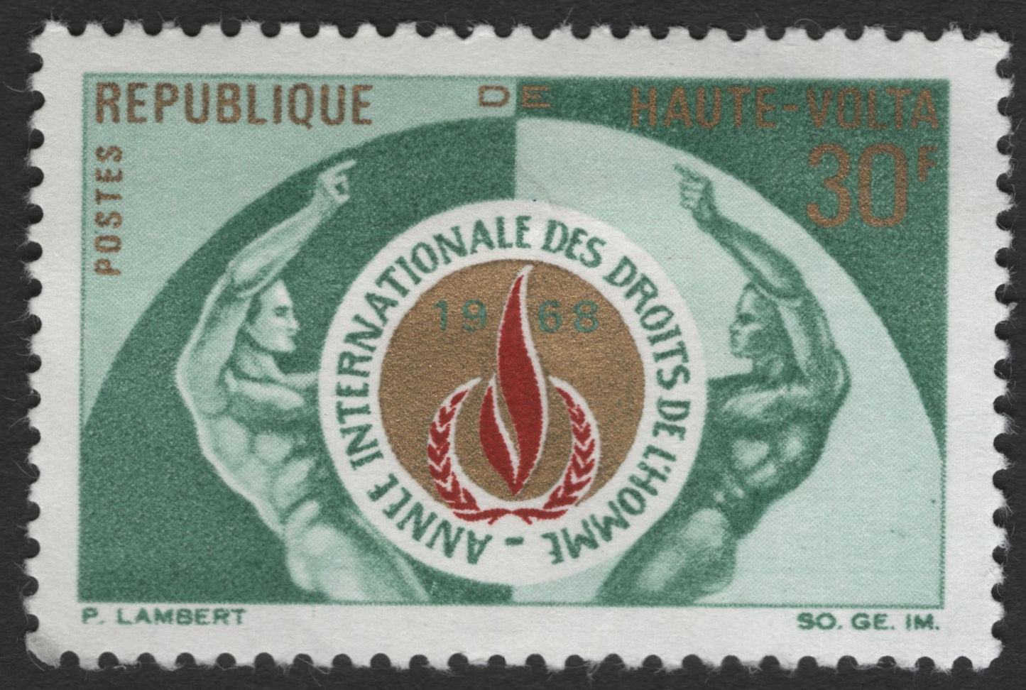 SCG11718 - Haute-Volta 1968 – International Human Rights Year (30F)