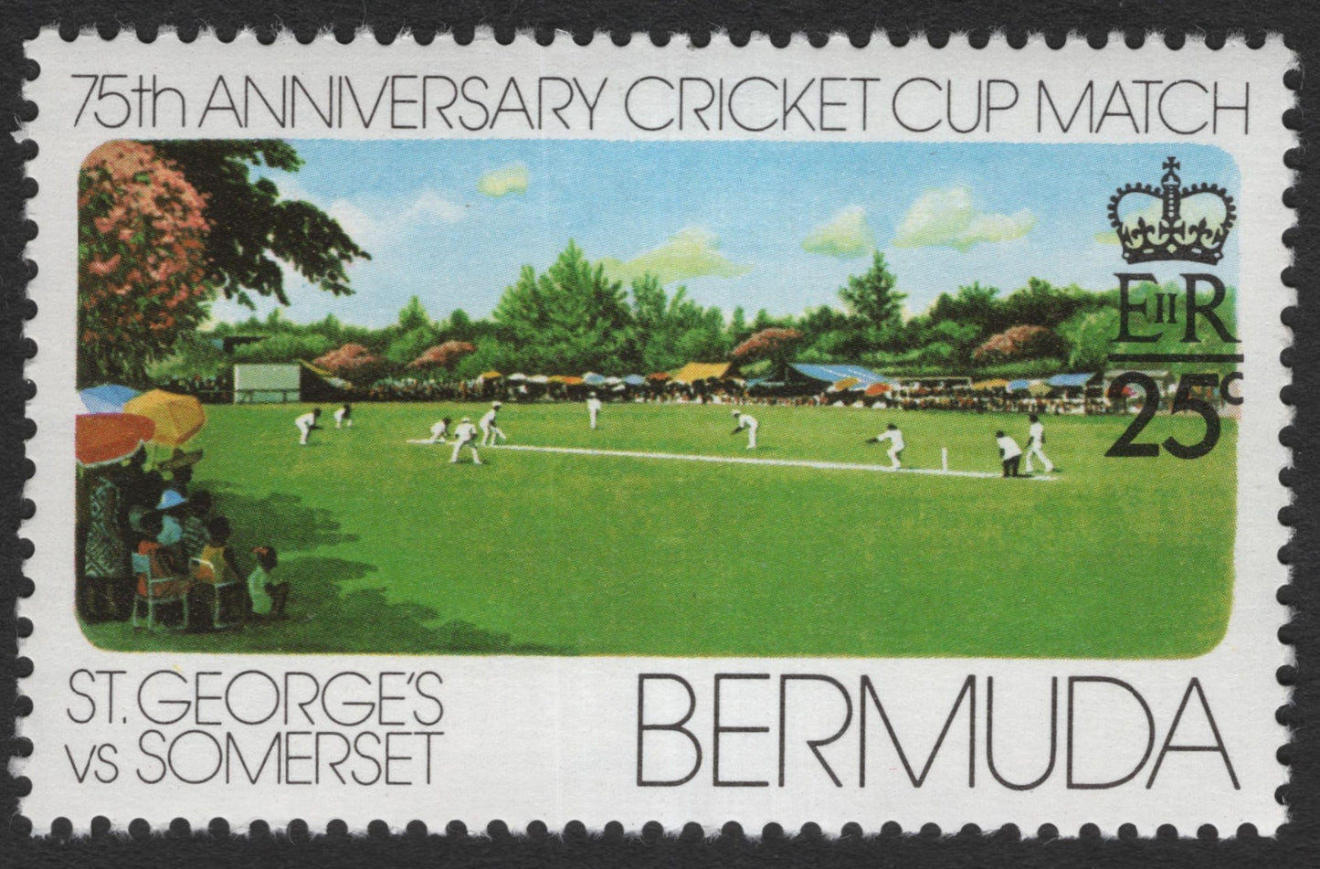 SCG11701 - Bermuda 25c – 75th Anniversary Cricket Cup Match (St. George’s vs Somerset)