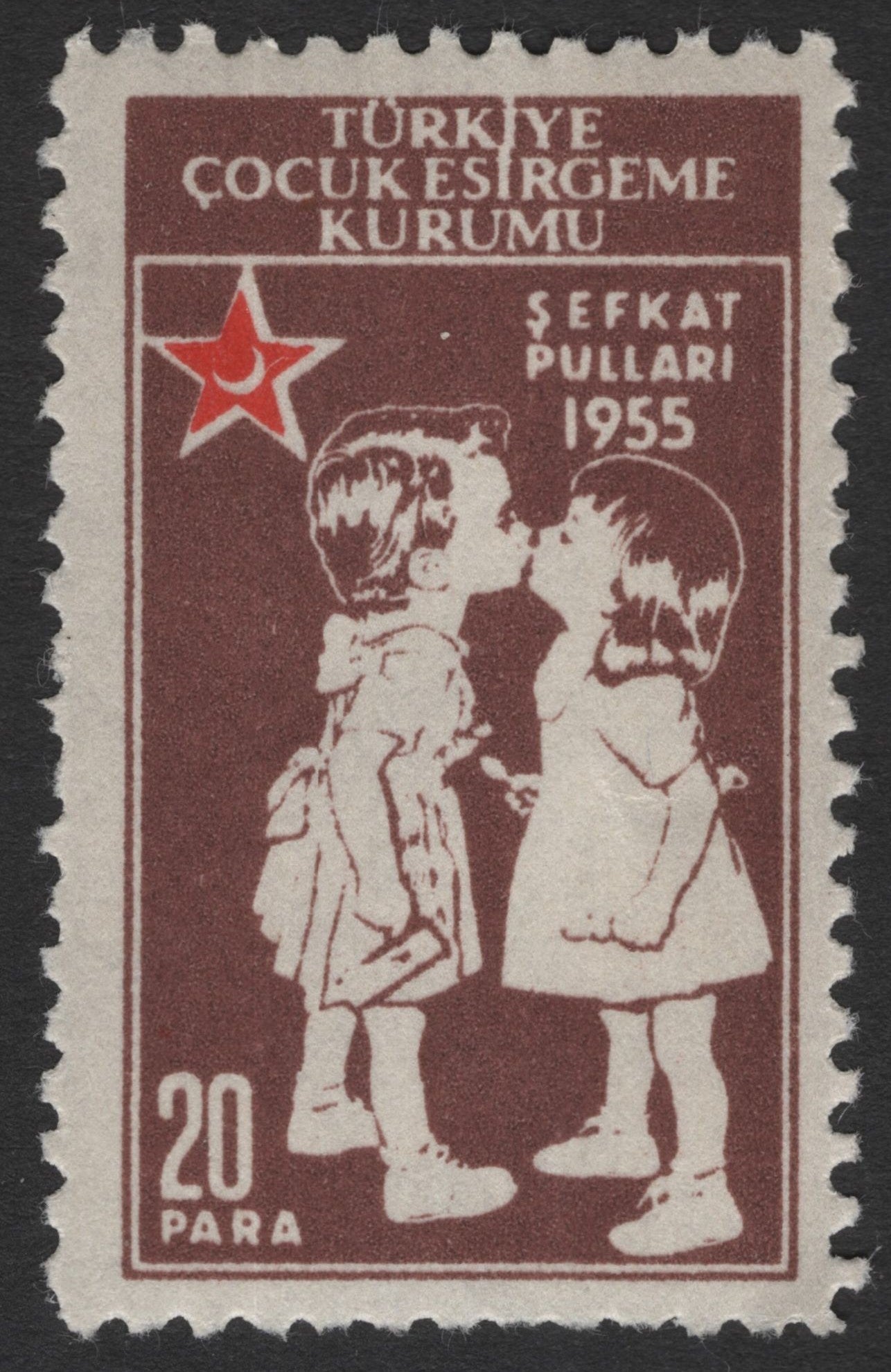 SCG11629 - Turkey 1955 – Child Welfare Charity Stamp (Şefkat Pulları)