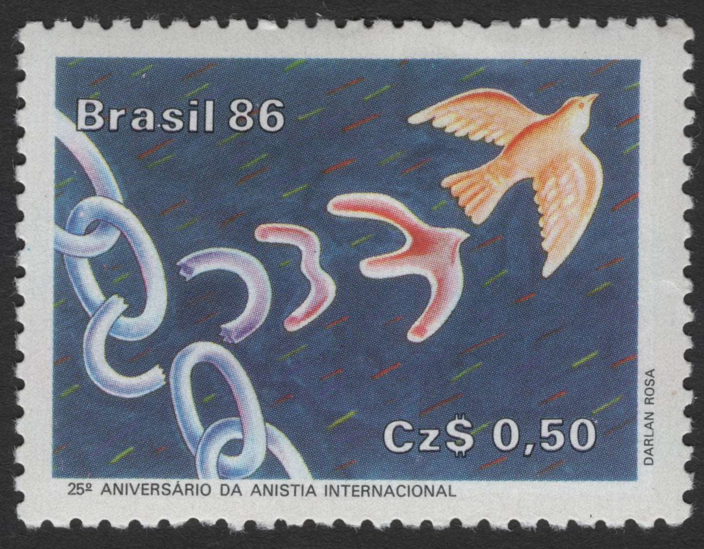 SCG11729 - Brazil 1986 – 25th Anniversary of Amnesty International (Freedom Dove)