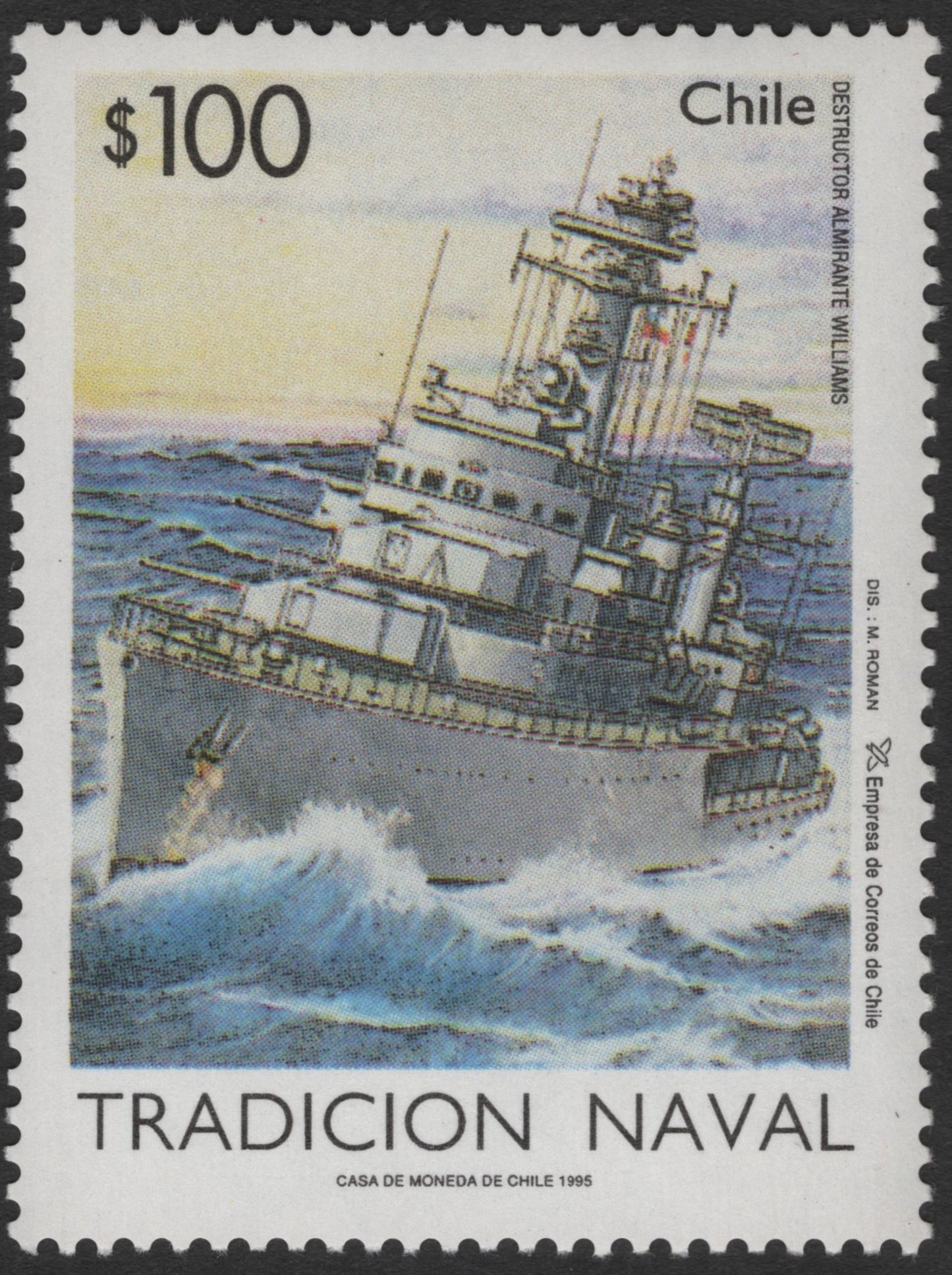 SCG11904 - Chile 1995 Naval Tradition – Destroyer Almirante Williams