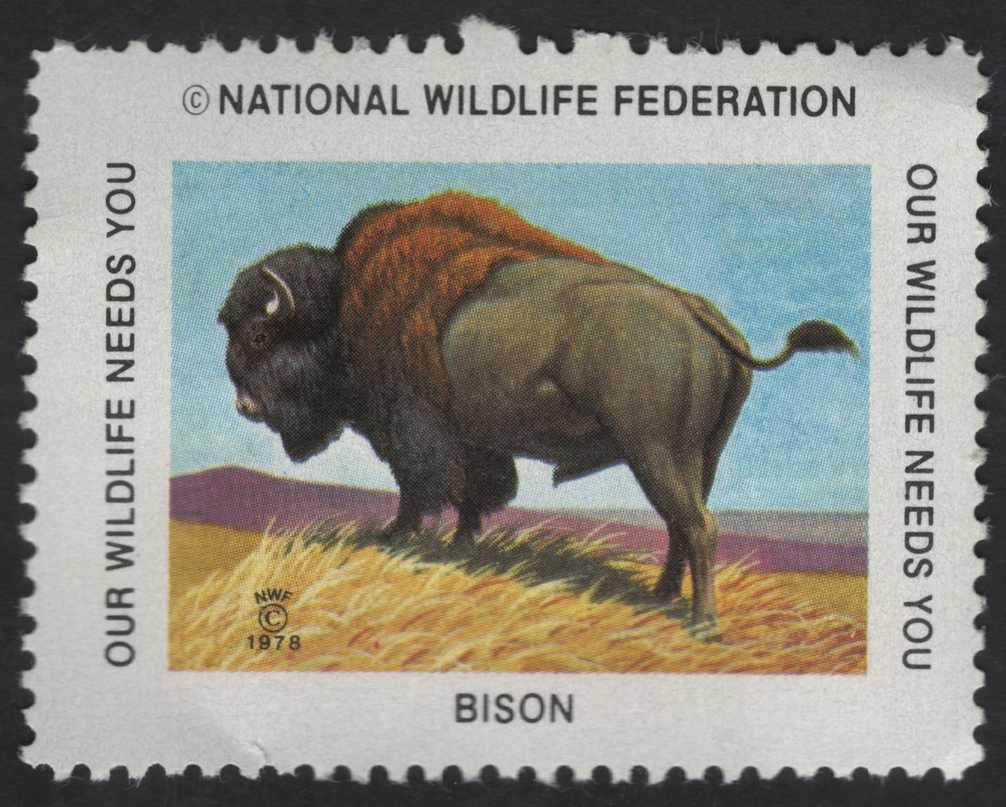 SCG12347 - 1978 National Wildlife Federation – Bison Conservation Stamp