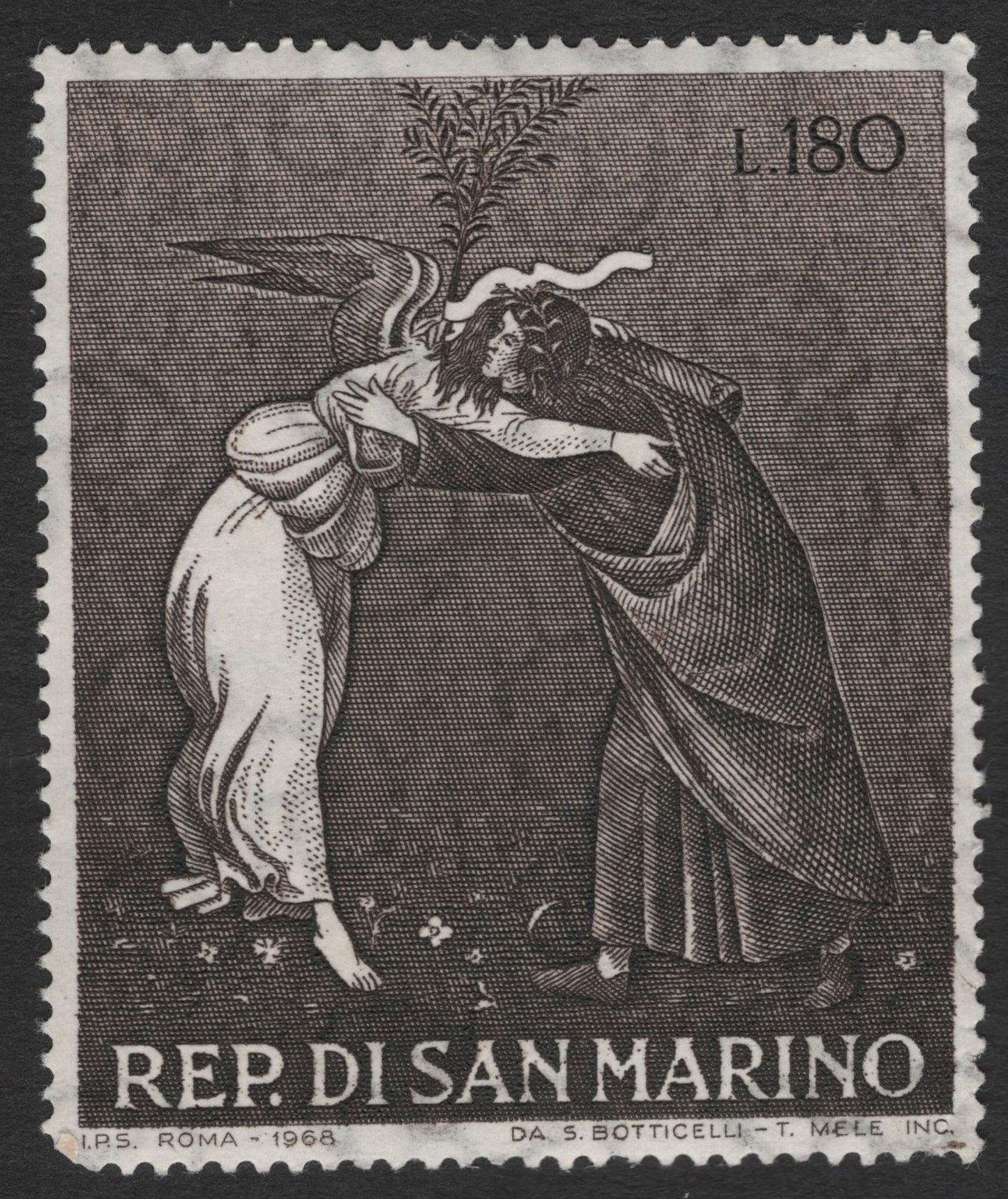 SCG11666 - San Marino 1968 Botticelli “The Visitation” Art Stamp – L.180