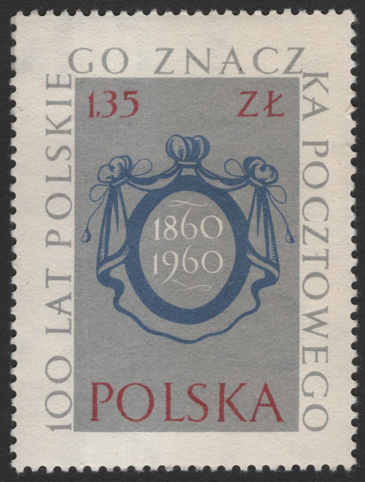 SCG11672 - Poland 1960 – Centenary of Polish Postage Stamps (1860–1960), 1.35 zł