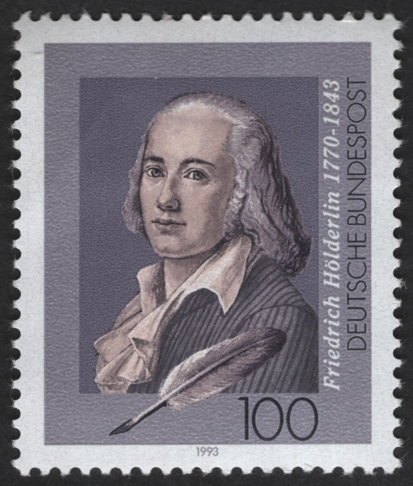 SCG13030 - Germany 1993 – Friedrich Hölderlin 1770–1843 – 100 Pfennig Commemorative