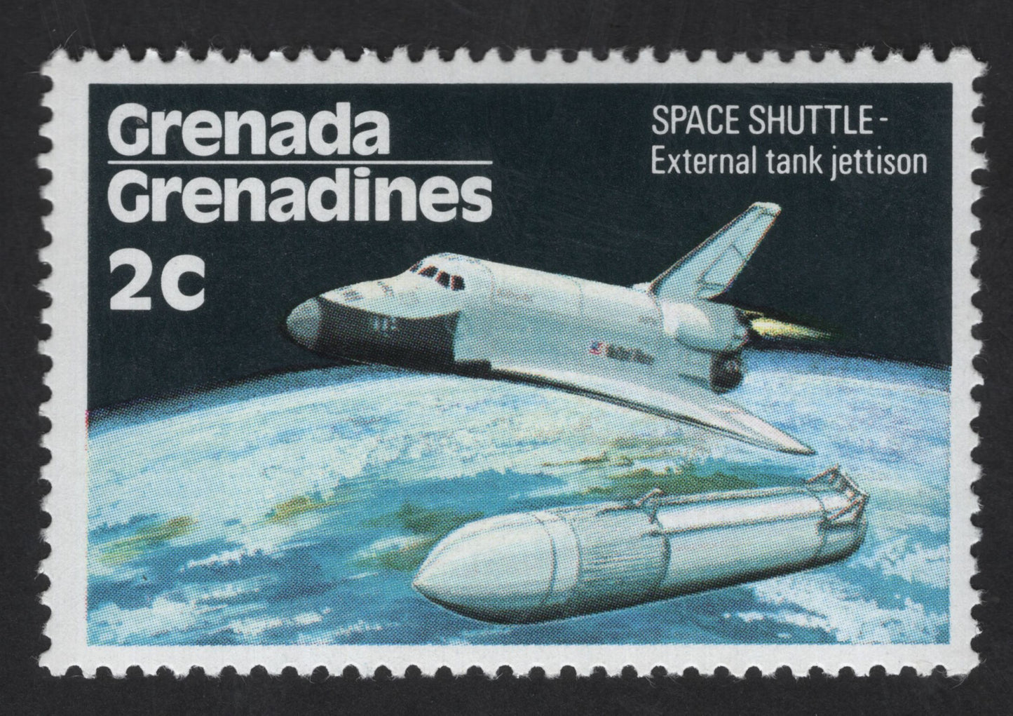 SCG13164 - Grenada Grenadines 2c Space Shuttle – External Tank Jettison