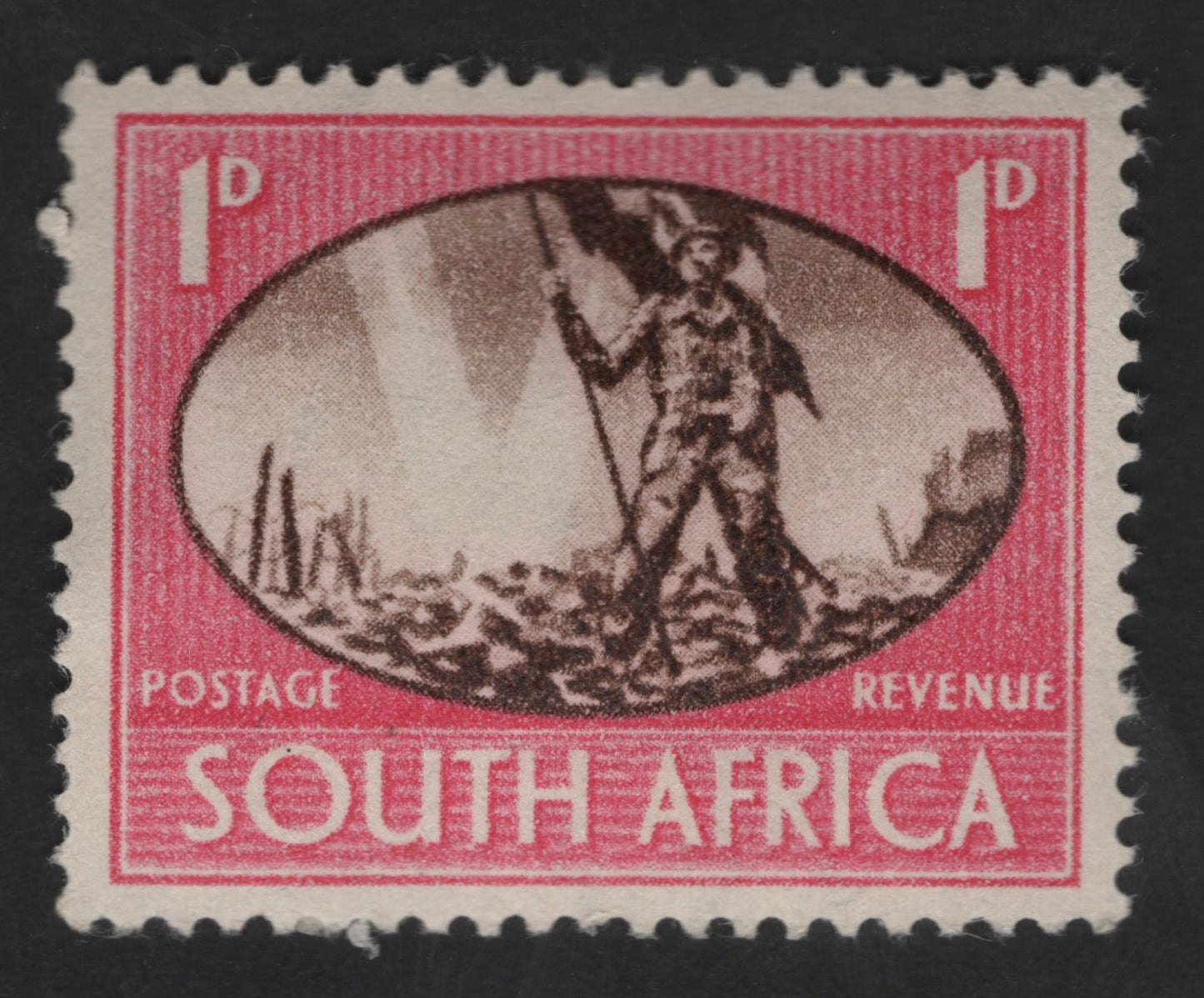 SCG13148 - South Africa 1d Pioneer (Voortrekker) Postage & Revenue Stamp