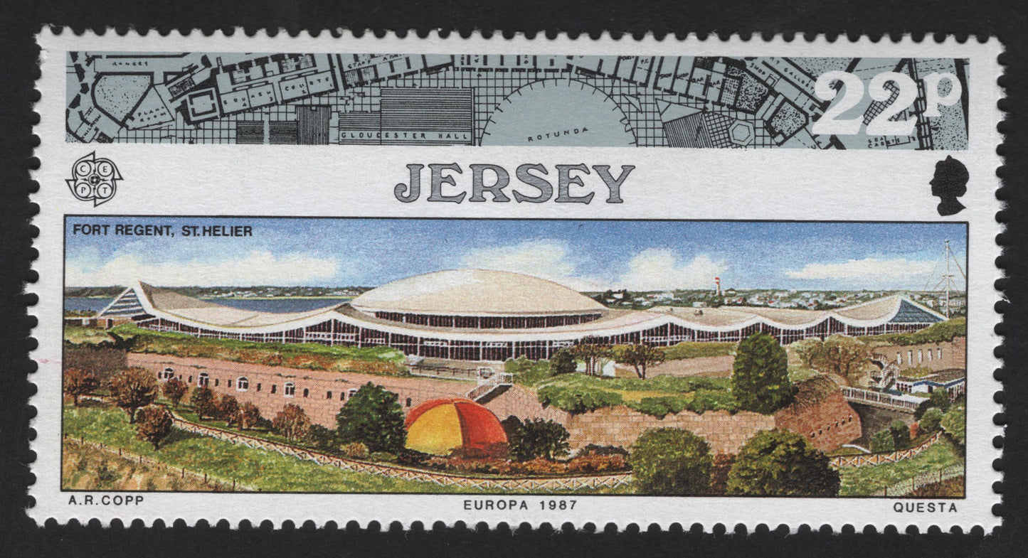 SCG13165 - Jersey 22p Europa 1987 – Fort Regent, St. Helier