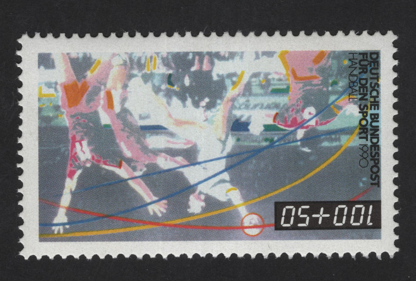 SCG13179 - Handball Action – “Für den Sport” Semi-Postal Stamp (1990)