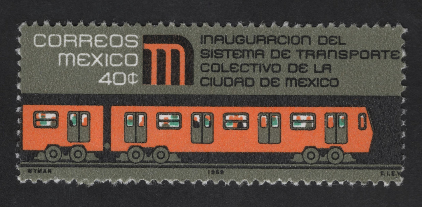 SCG13191 - Mexico 1969 – Mexico City Metro Inauguration 40¢ Stamp