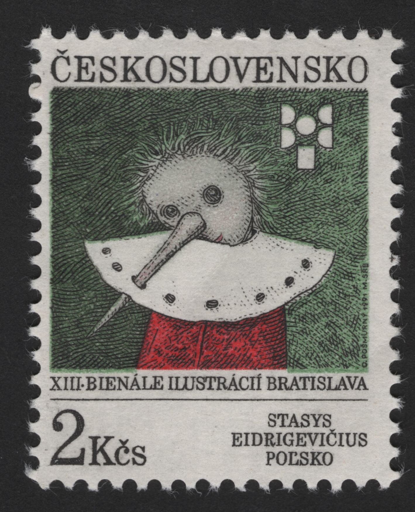 SCG13171 - Czechoslovakia 1991 – XIII Biennale of Illustration Bratislava (Stasys Eidrigevičius)