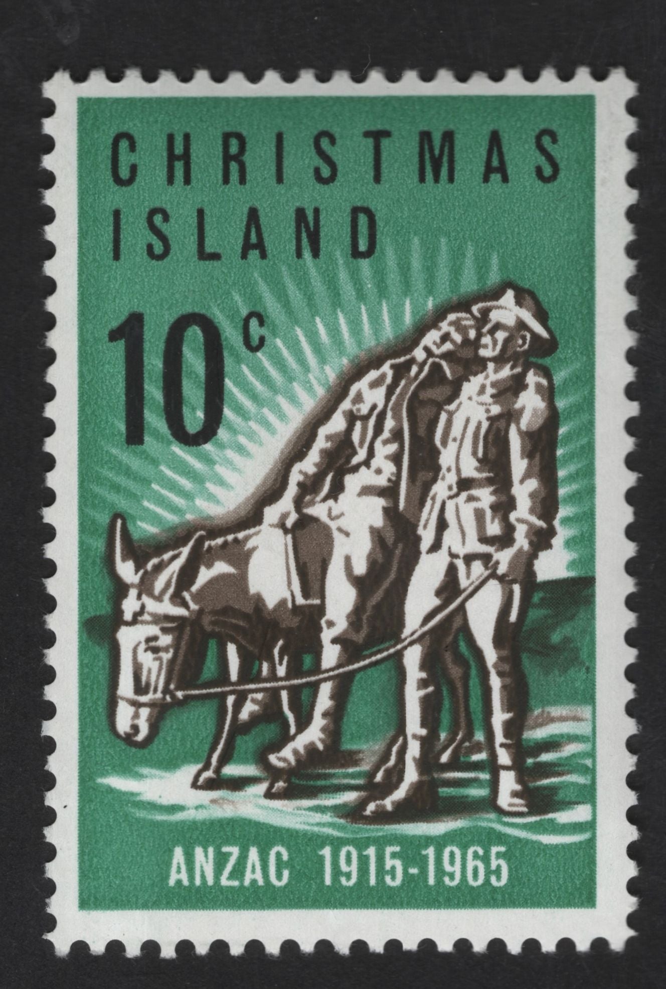 SCG13209 - Christmas Island 1965 – 10c ANZAC 1915–1965 Commemorative Stamp