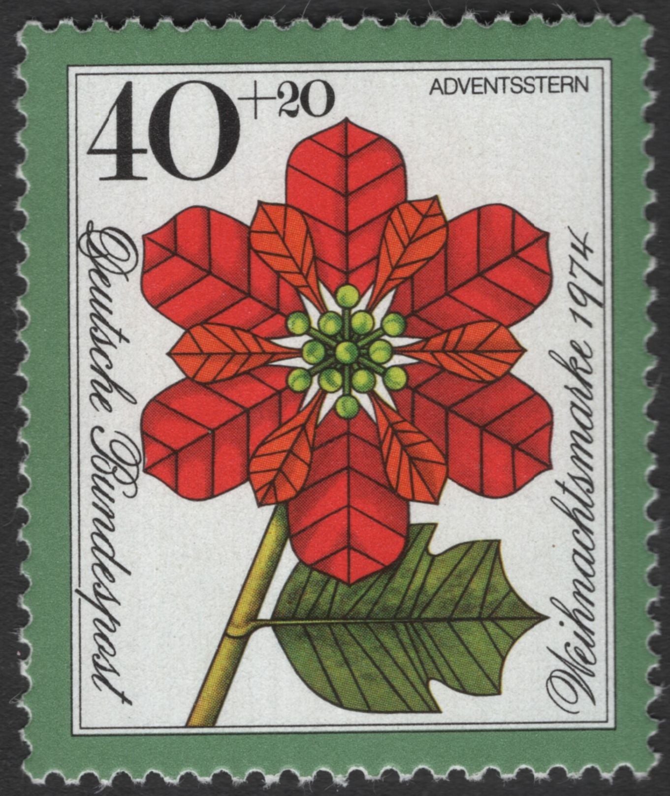 SCG11910 - 1974 German Welfare (Wohlfahrtsmarken) Flowers Semi-Postal Set