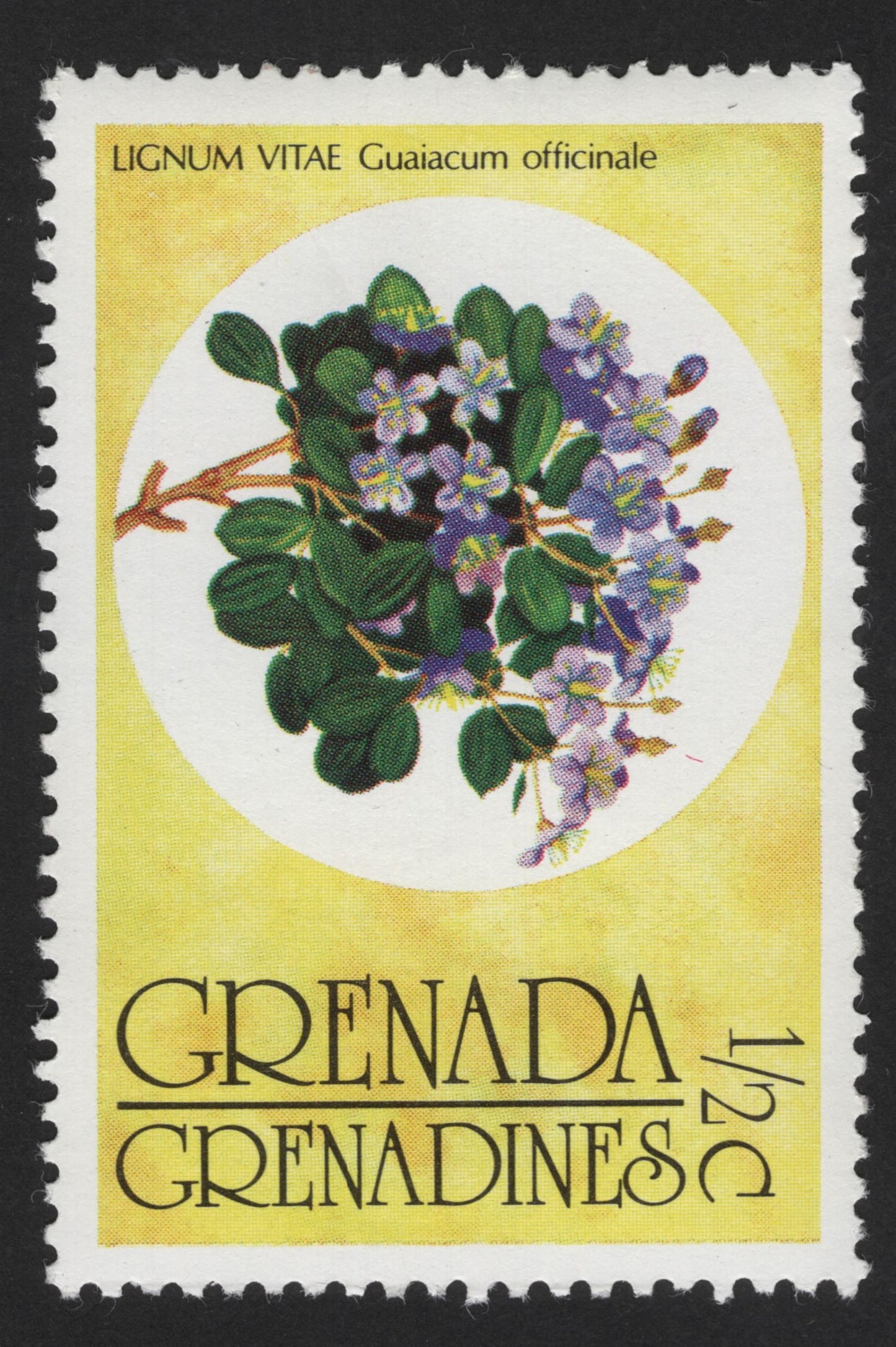 SCG13109 - Grenada & Grenadines ½c Lignum Vitae (Guaiacum officinale) Botanical Stamp