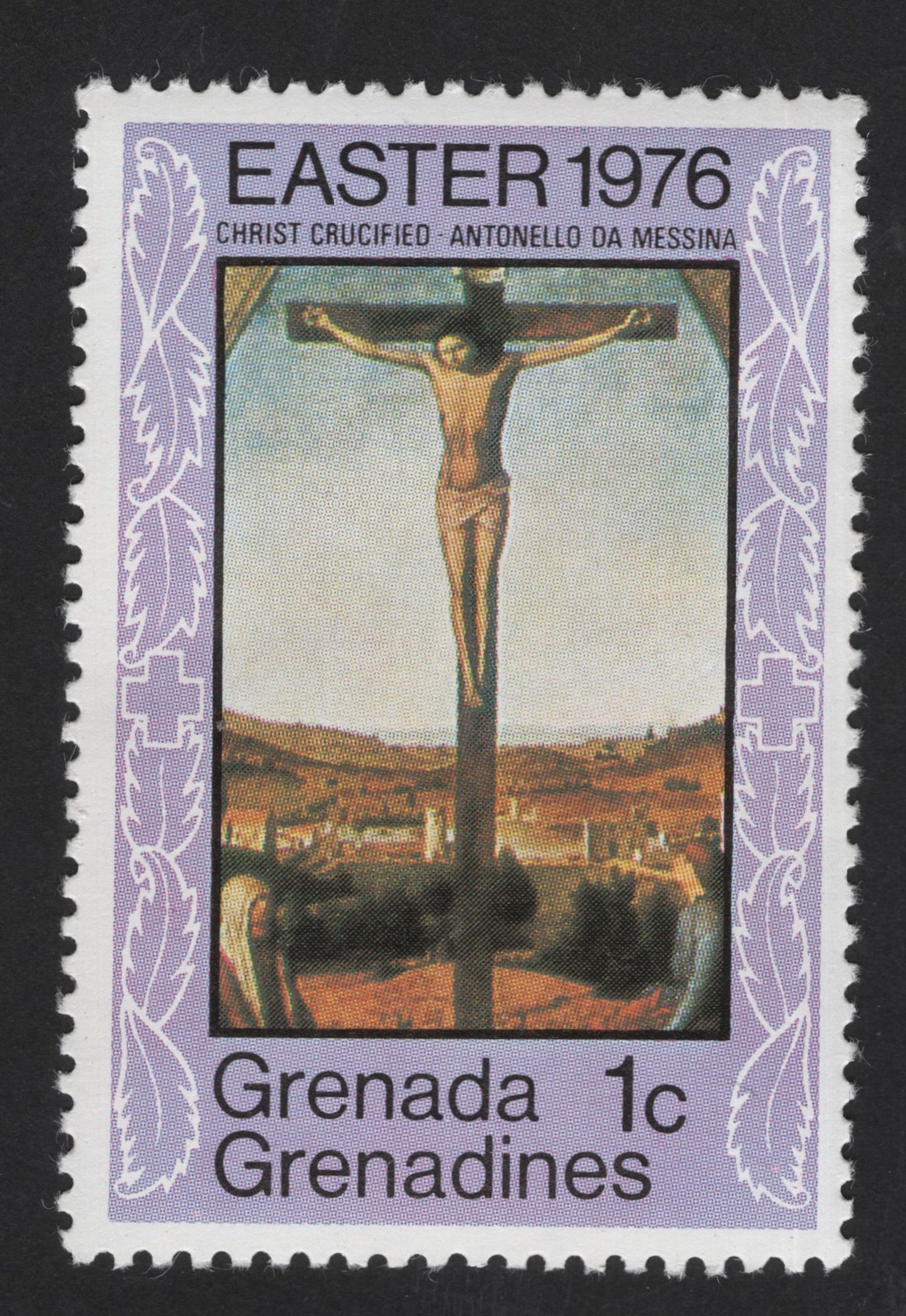 SCG13110 - Grenada Grenadines 1976 – Easter “Christ Crucified” by Antonello da Messina (1c)