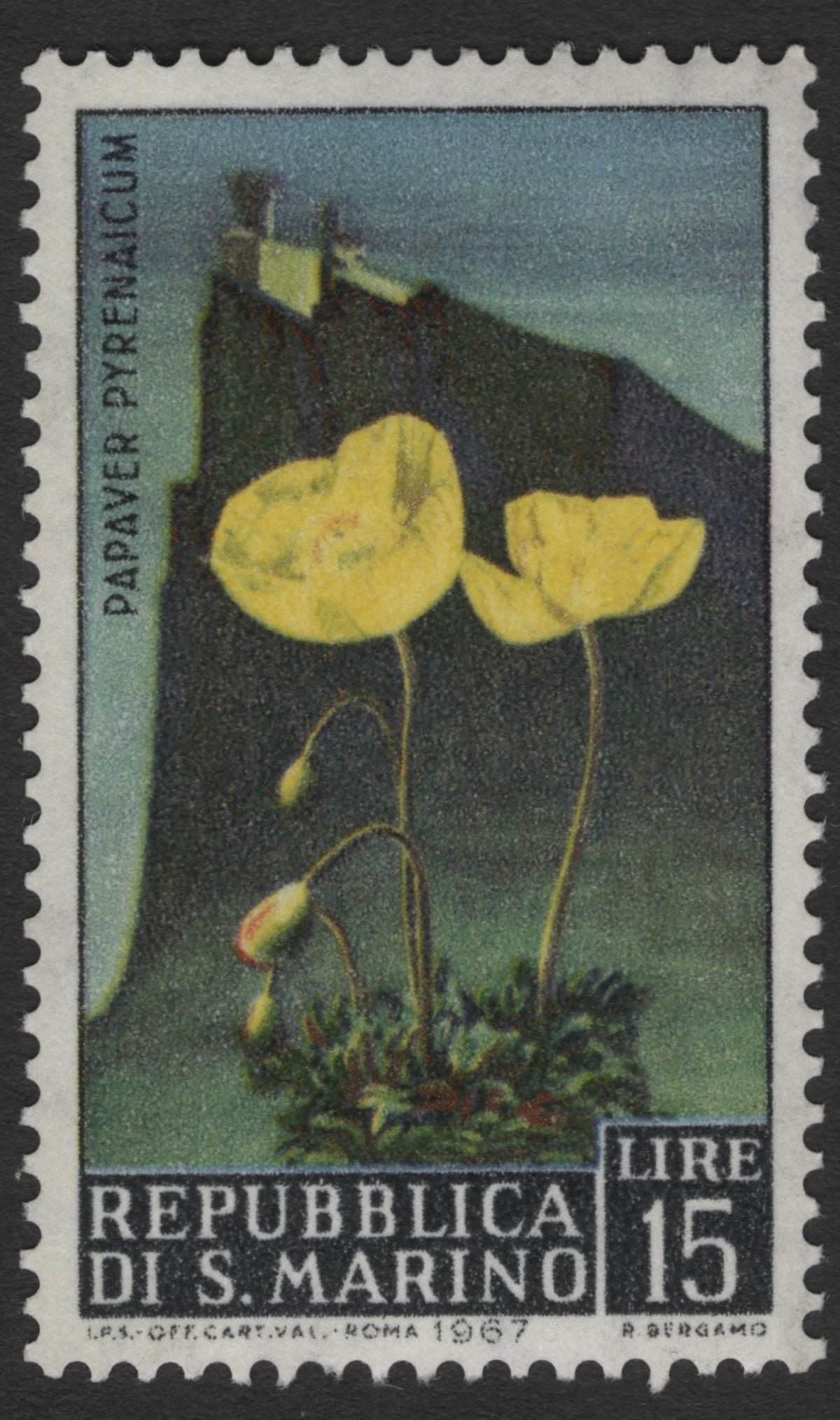 SCG11820 - 1967 Alpine Flora of San Marino – Complete Set of 3