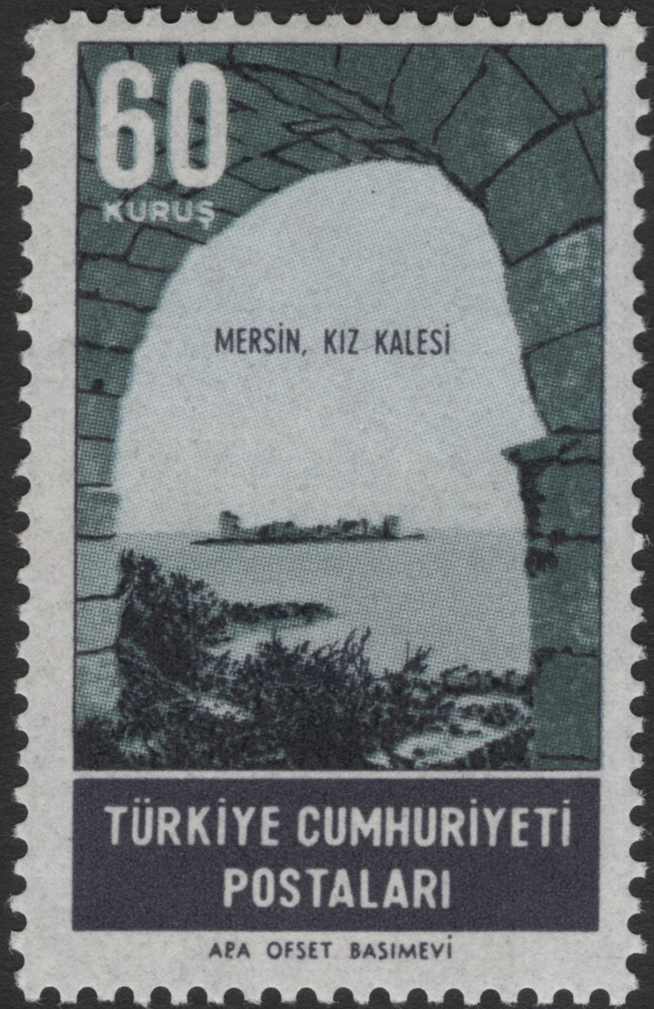 SCG11982 - Turkey 60 Kurus Historical Monuments Pair (Augustus Temple – Ankara & Kızkalesi – Mersin)