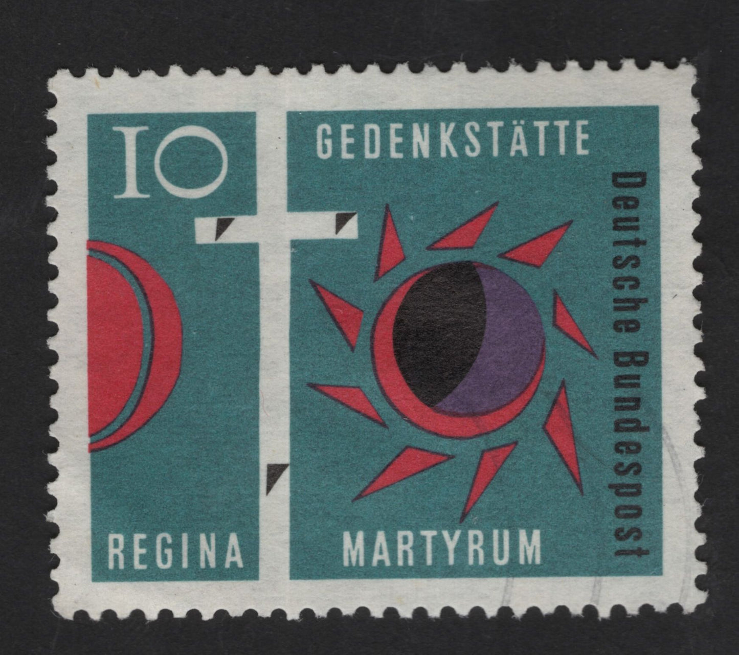 SCG13758 - Germany 10 Pfennig “Regina Martyrum Memorial” Stamp