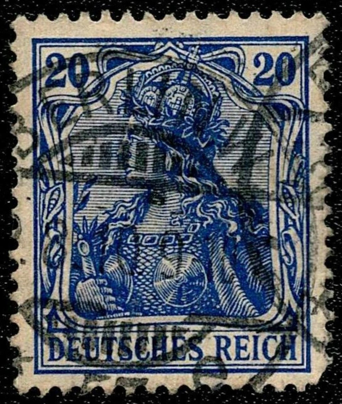 SCG1630 - Germany – 20 Pf Germania Overprint (Used)