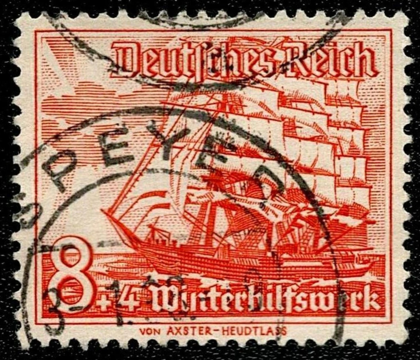 SCG1638 - Germany 1937 Winter Relief Fund – Tall Ship Issue (Used)