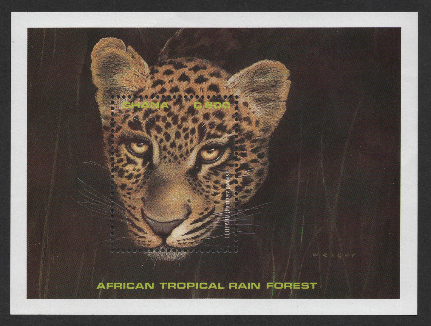 SCG401 - Ghana African Tropical Rain Forest Leopard Souvenir Sheet / Miniature Sheet