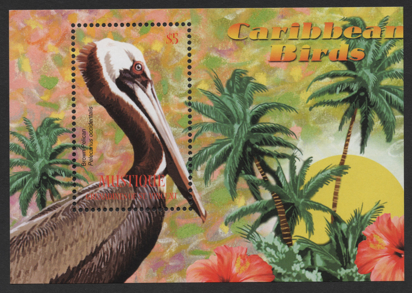 SCG542 - Caribbean Birds Miniature Sheet – Brown Pelican, Musique