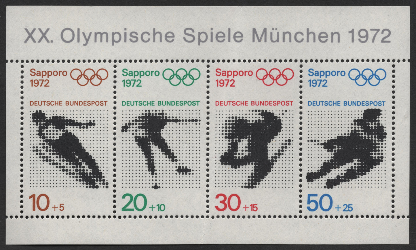 SCG552 - Germany 1972 Munich Olympics & Sapporo Winter Games Stamp Block