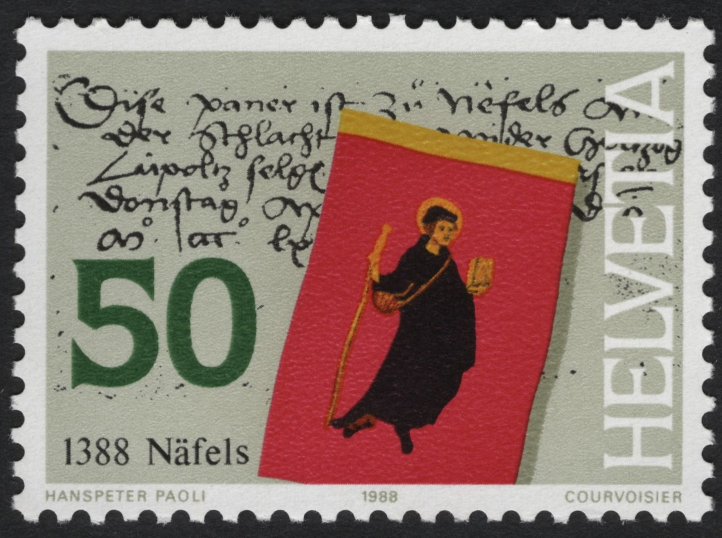SCG9846 - Switzerland 1988 – 1388 Battle of Näfels Commemorative (50 Rp)