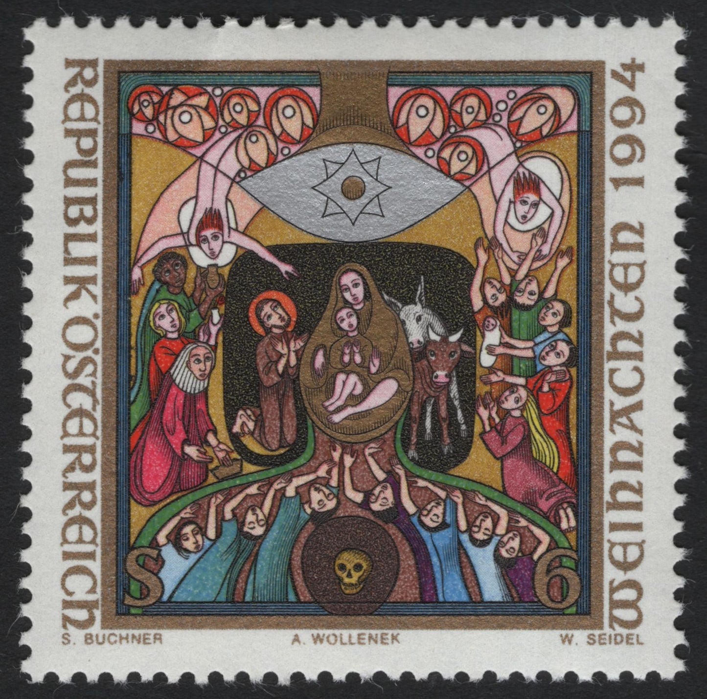 SCG9832 - Austria 1994 – Christmas Nativity Icon, 6 S