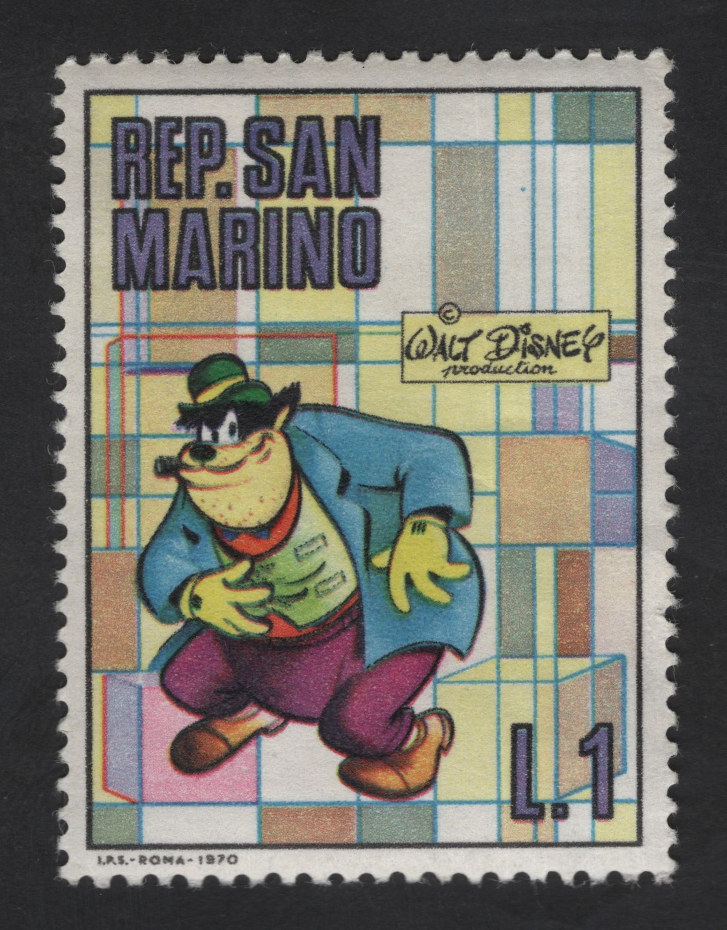 SCG13276 - San Marino 1970 Disney Character – Peg-Leg Pete (L.1)