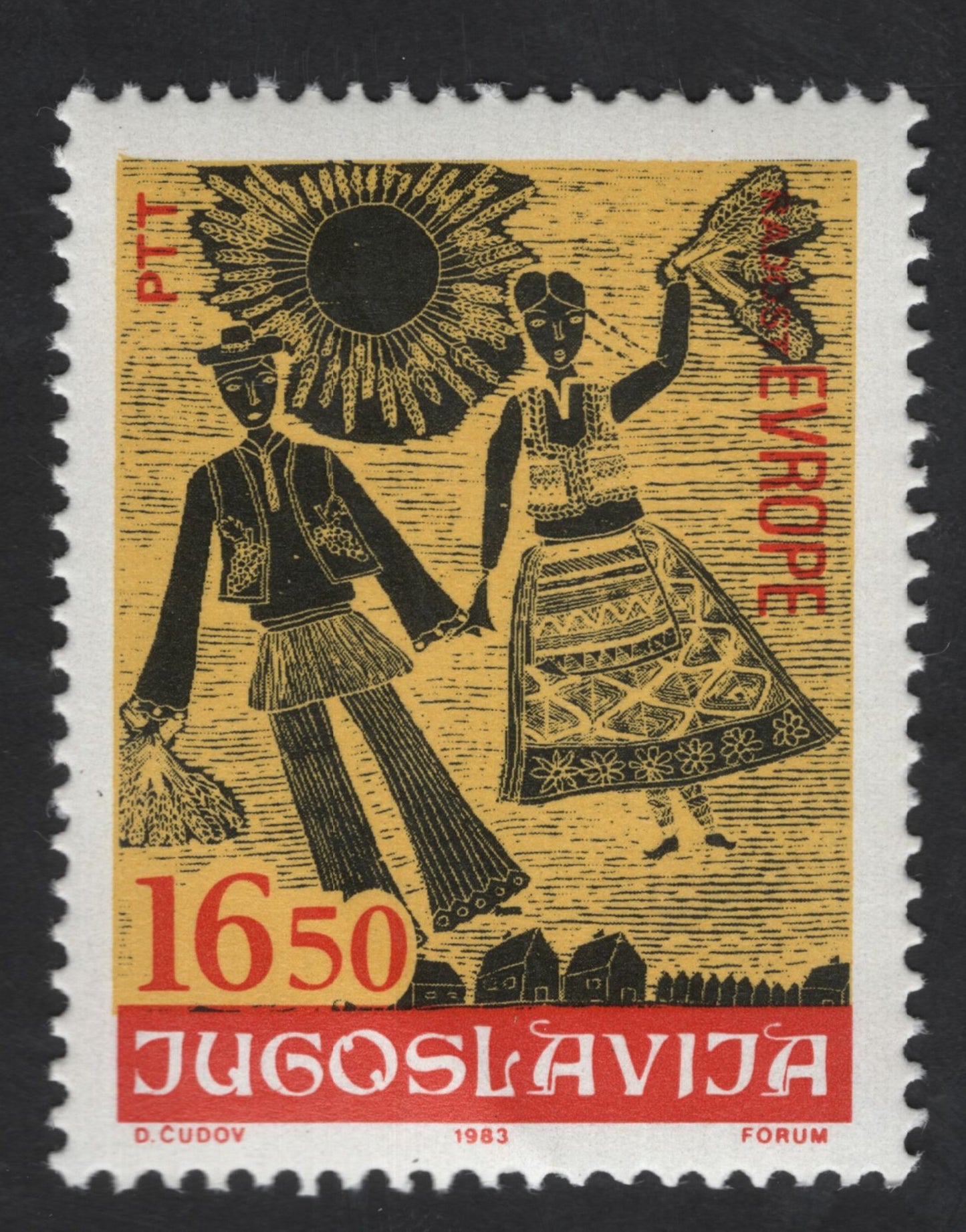 SCG13292 - Yugoslavia 1983 Europa CEPT – Traditional Folk Dance (16.50 Dinara)