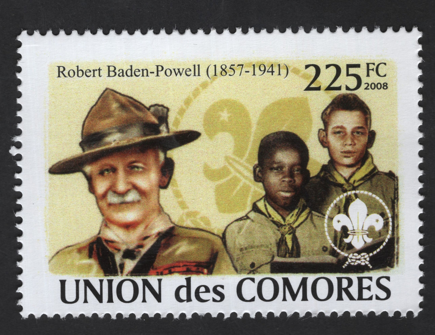 SCG13310 - Robert Baden-Powell & Scouting Movement – Comoros 2008 (225 FC)