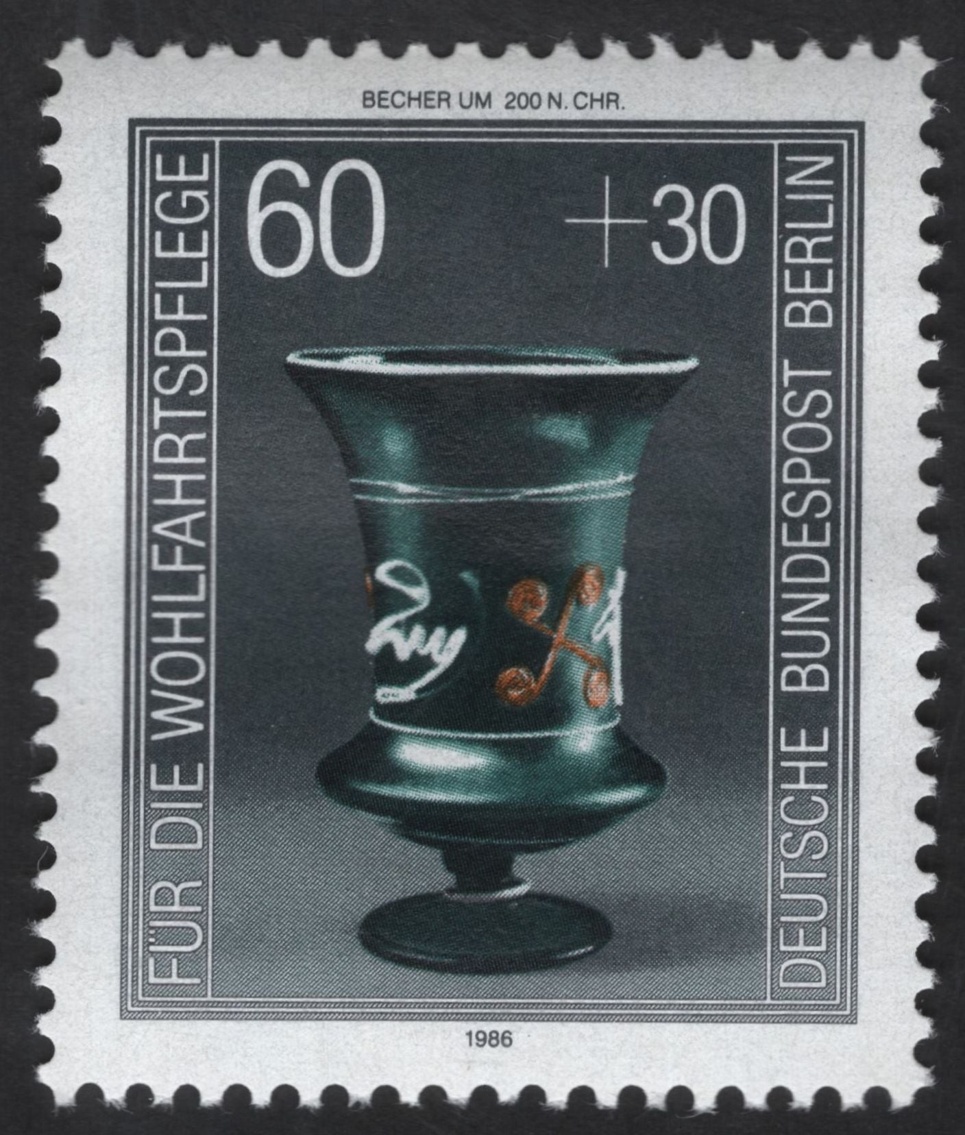 SCG13495 - Germany 1986 Welfare Semi-Postal Stamps – Historic Glass Vessels