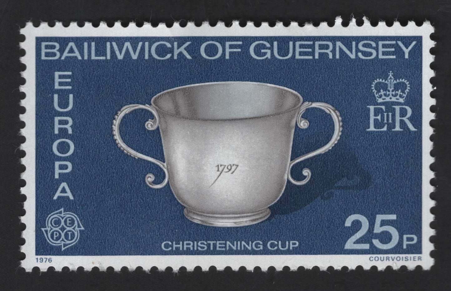 SCG13238 - Guernsey 1976 Europa – Silver Christening Cup (25p)