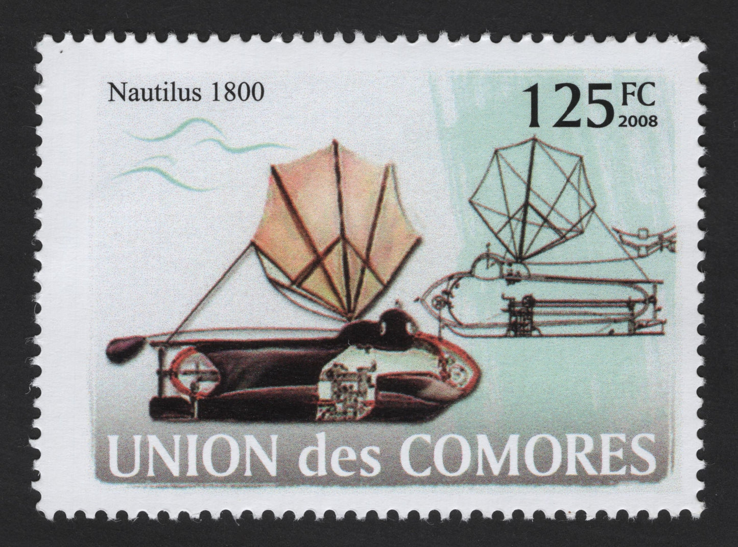 SCG13250 - Nautilus 1800 Early Submarine Concept Stamp