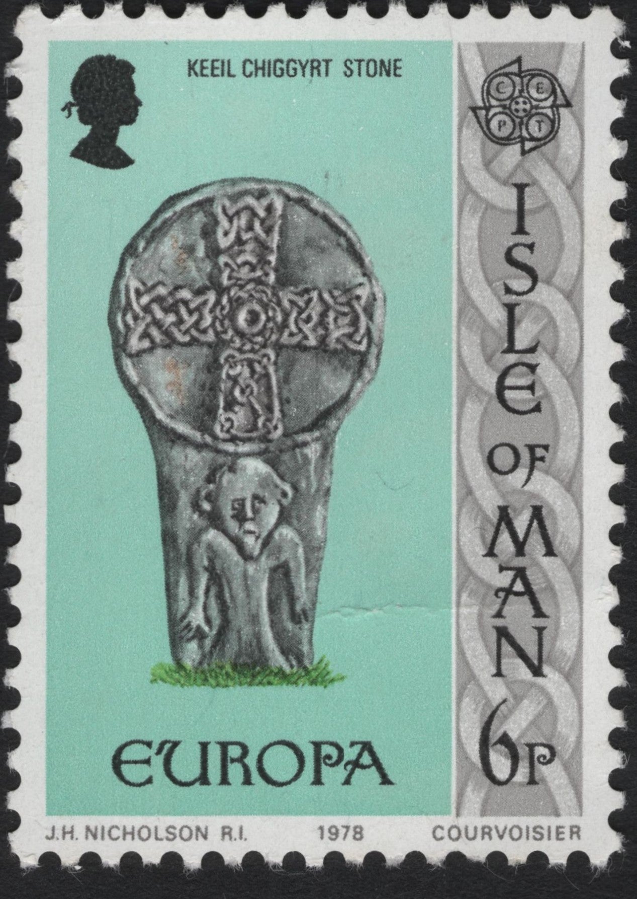 SCG11095 - Isle of Man 1978 – Europa CEPT “Keel Chiggyrt Stone” 6p