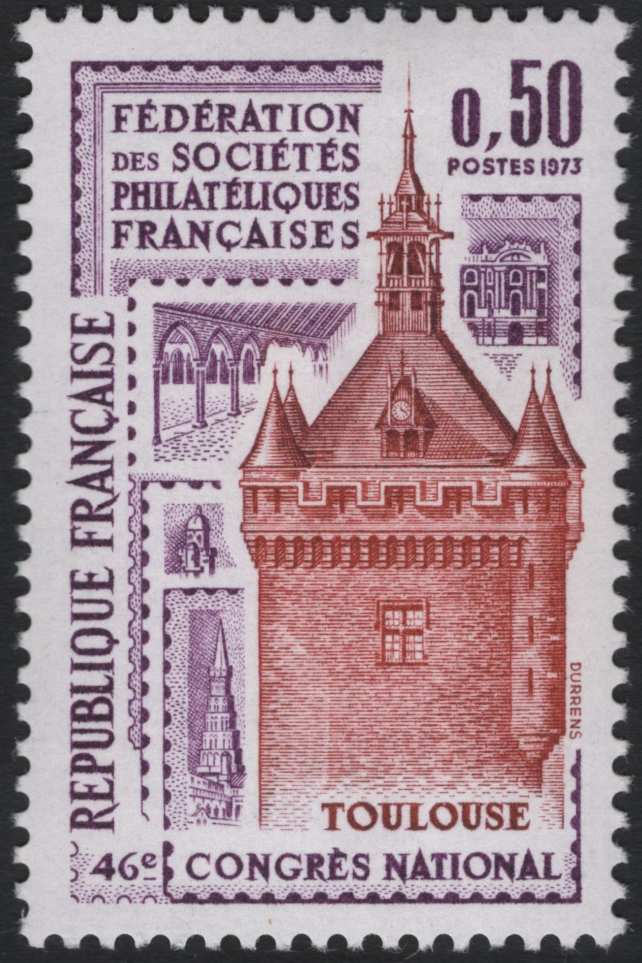 SCG11111 - France 1973 – Toulouse Philatelic Congress (46e Congrès National) – 0.50f Commemorative