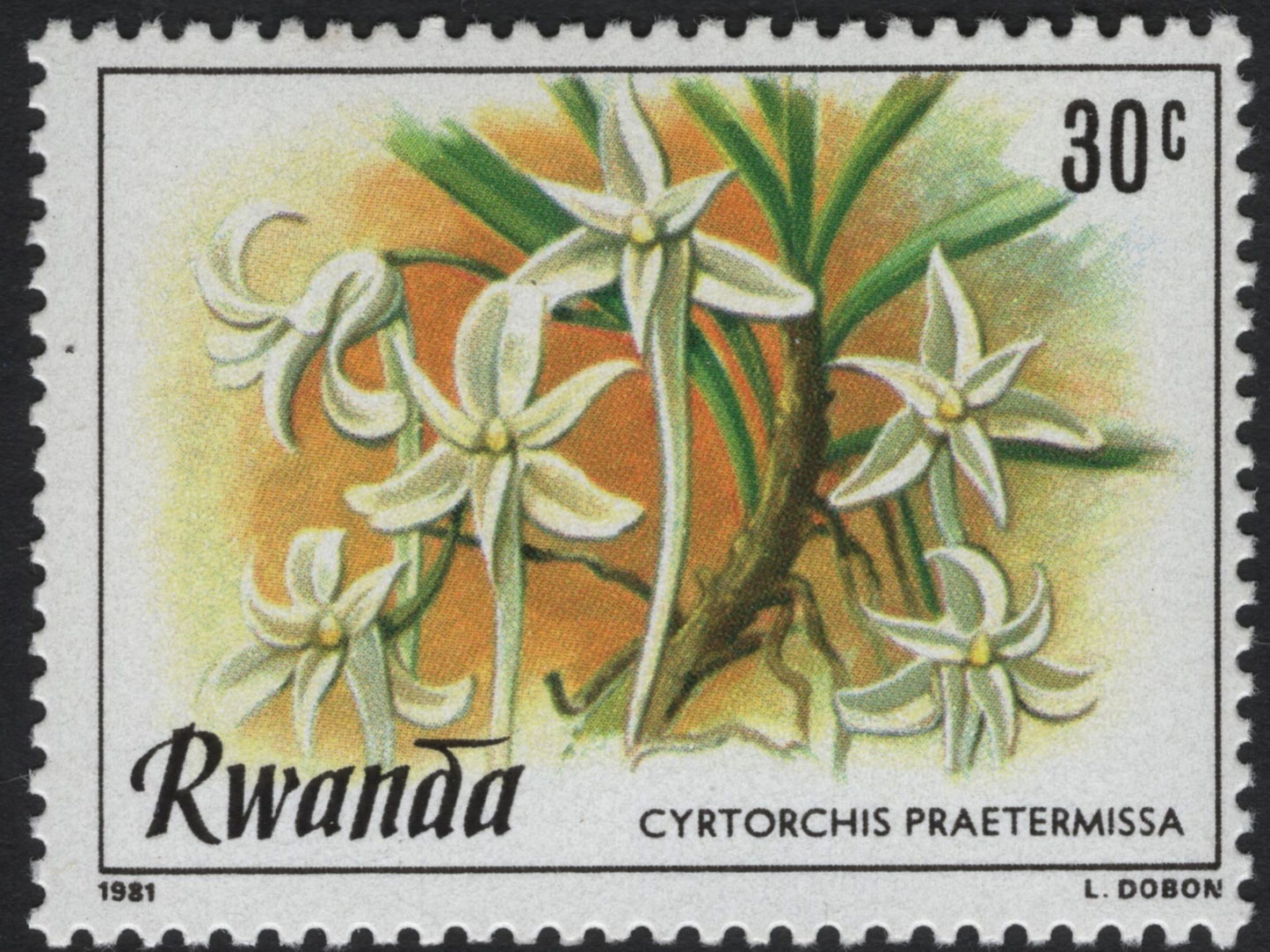 SCG10964 - Rwanda 1981 – Native Flora (Flowers & Orchids) Commemorative Stamp Set