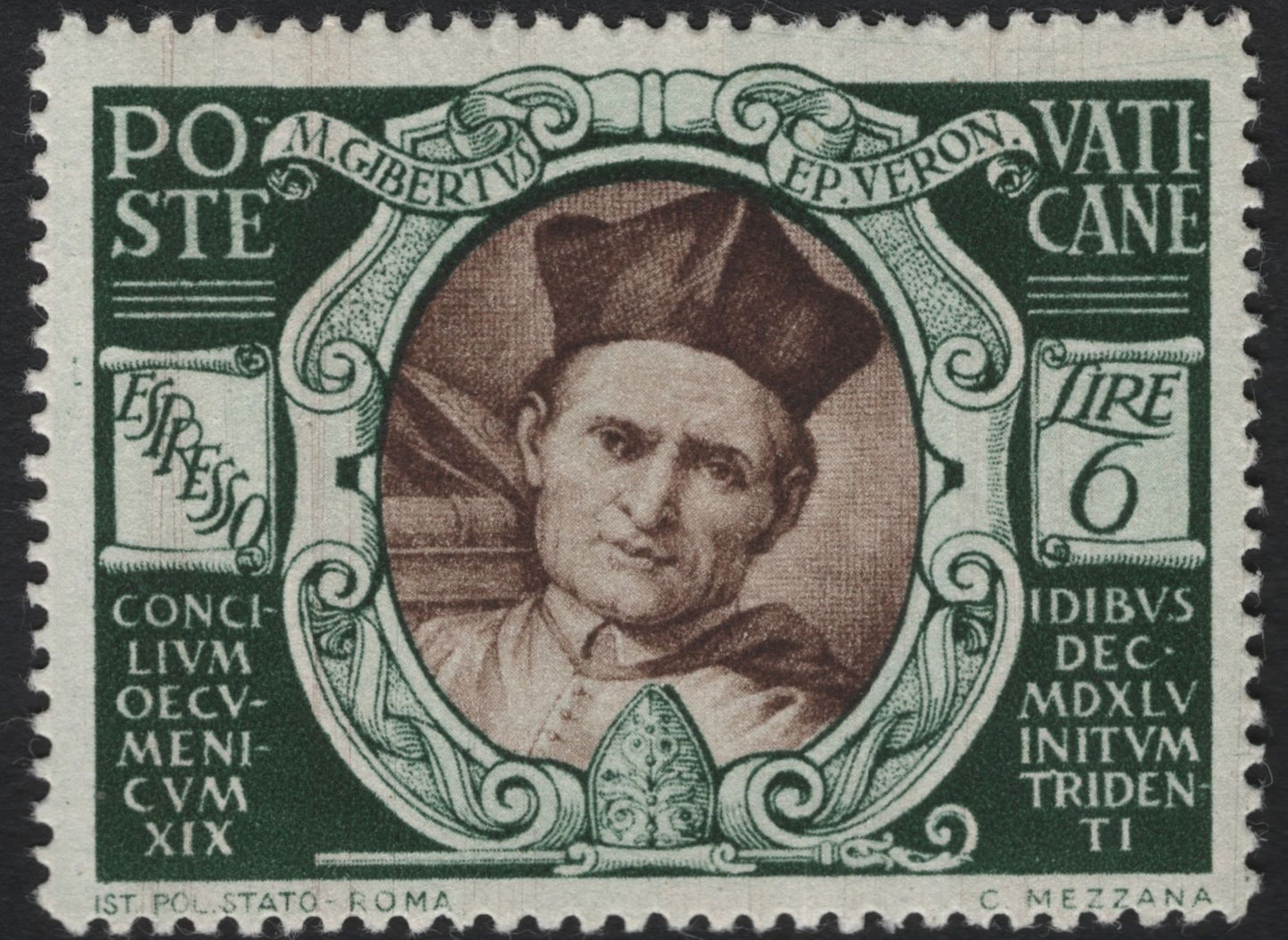 SCG10864 - Vatican City – 1946 Council of Trent “Espresso” Pair (Lire 12 & Lire 6)