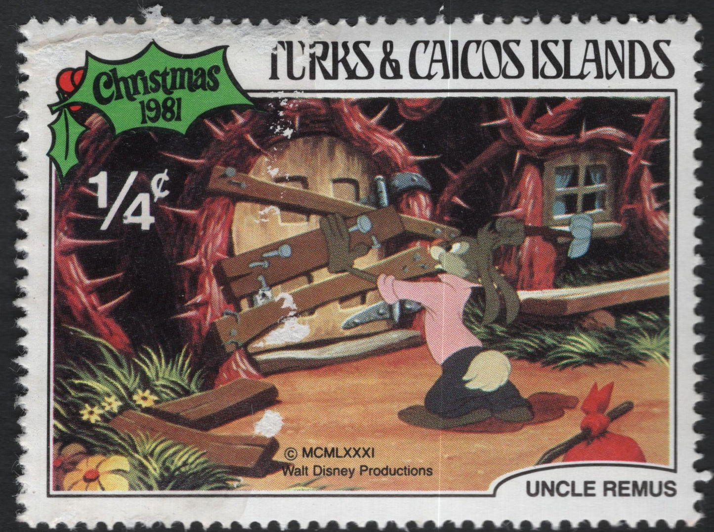 SCG10941 - Turks & Caicos Islands – Christmas 1981 Disney “Uncle Remus” Stamps (Brer Rabbit) – Set of 2
