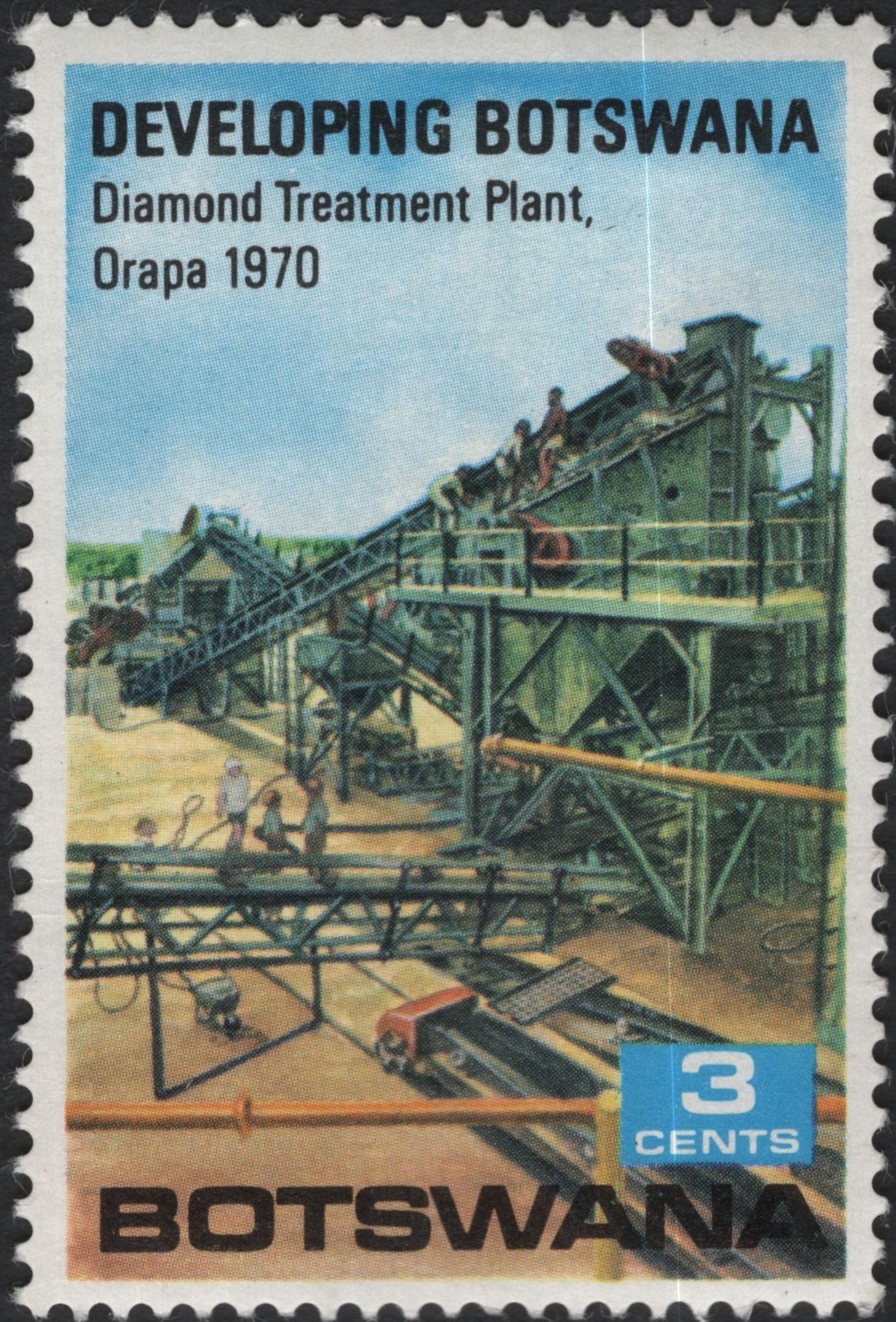 SCG11214 - Botswana 1970 “Developing Botswana” Mining & Diamond Industry Stamps